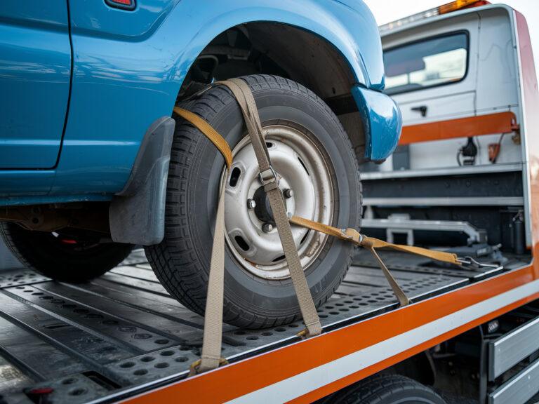 car on recovery vehicle