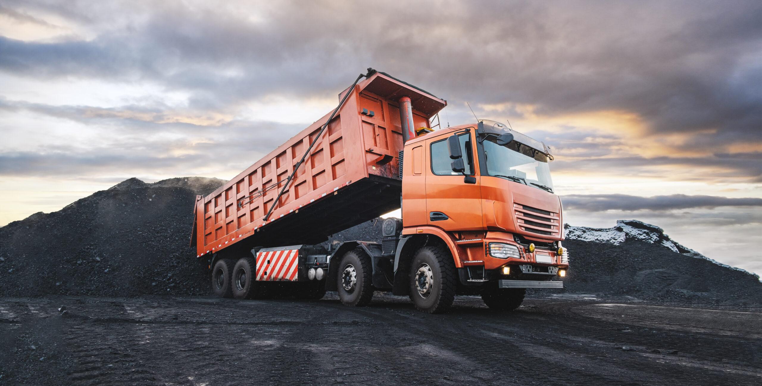 tipper trailer on site