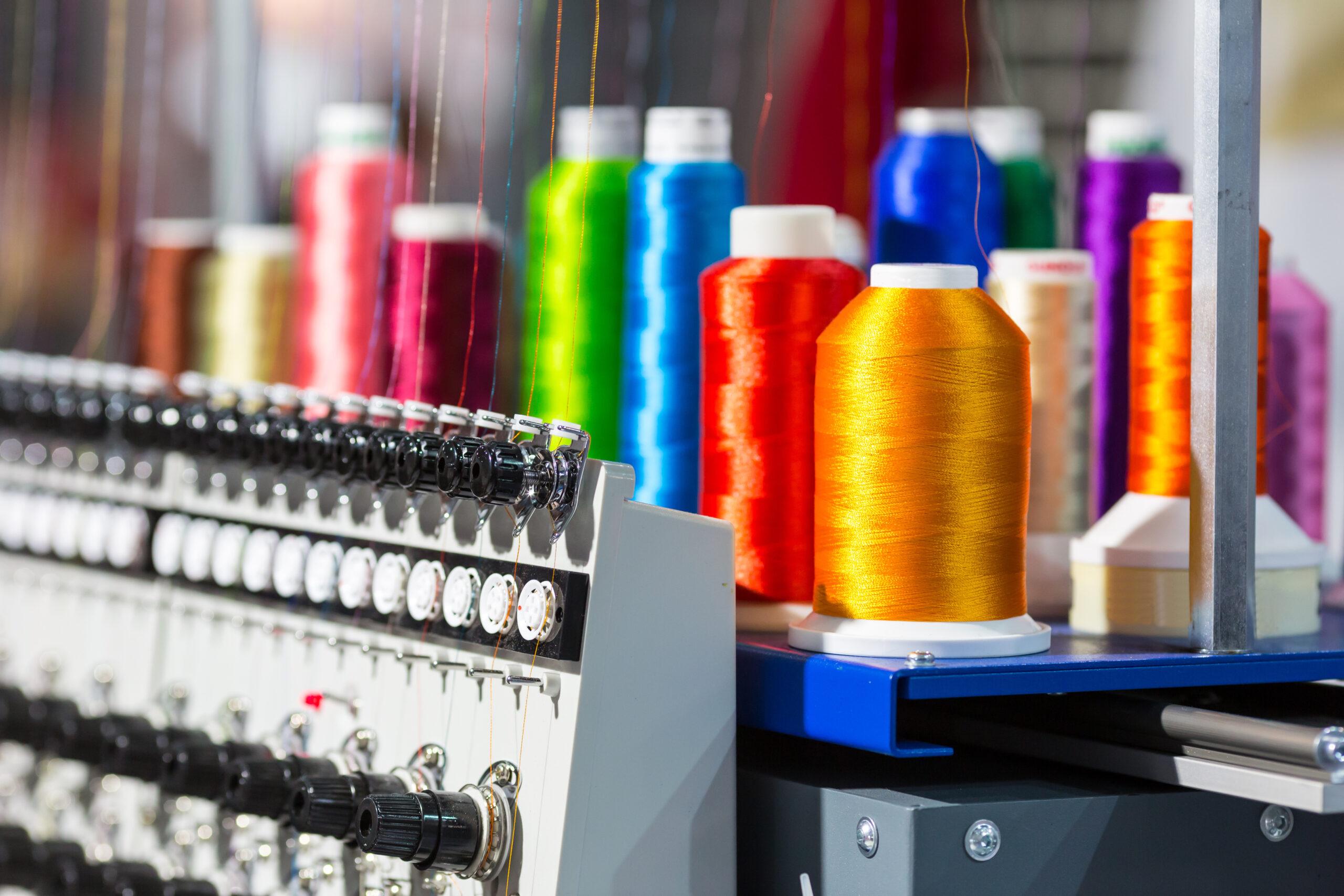 colour thread on an embroidery machine
