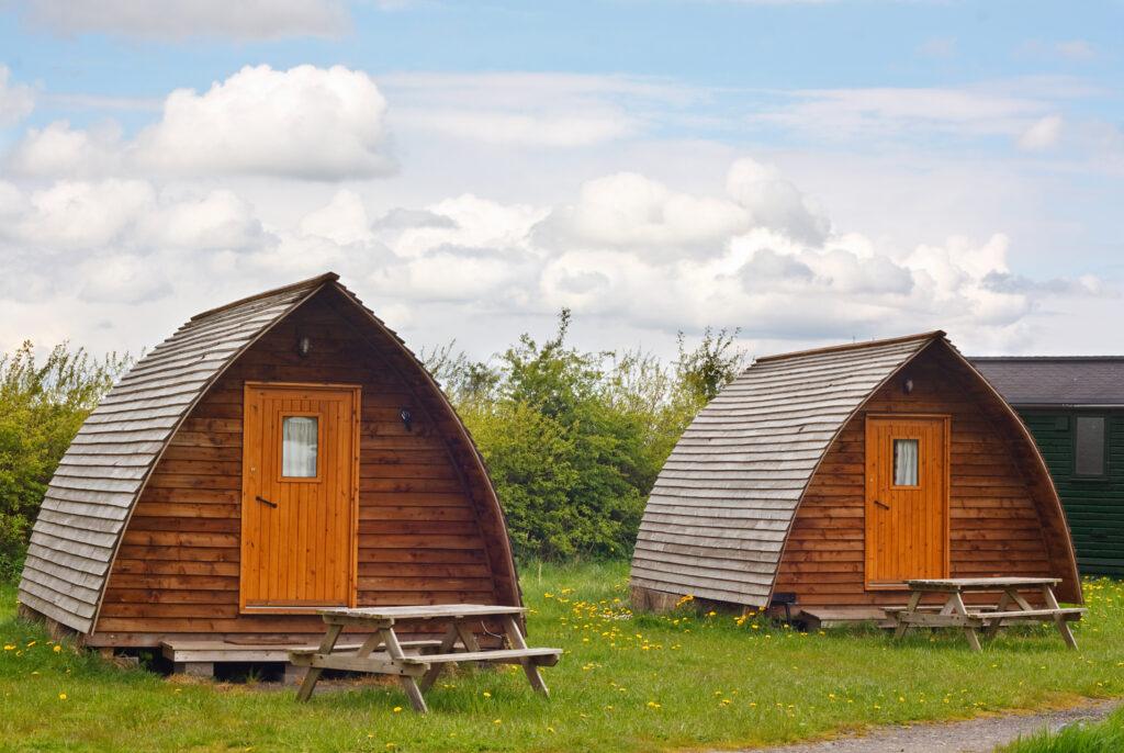 glamping pods on farmland