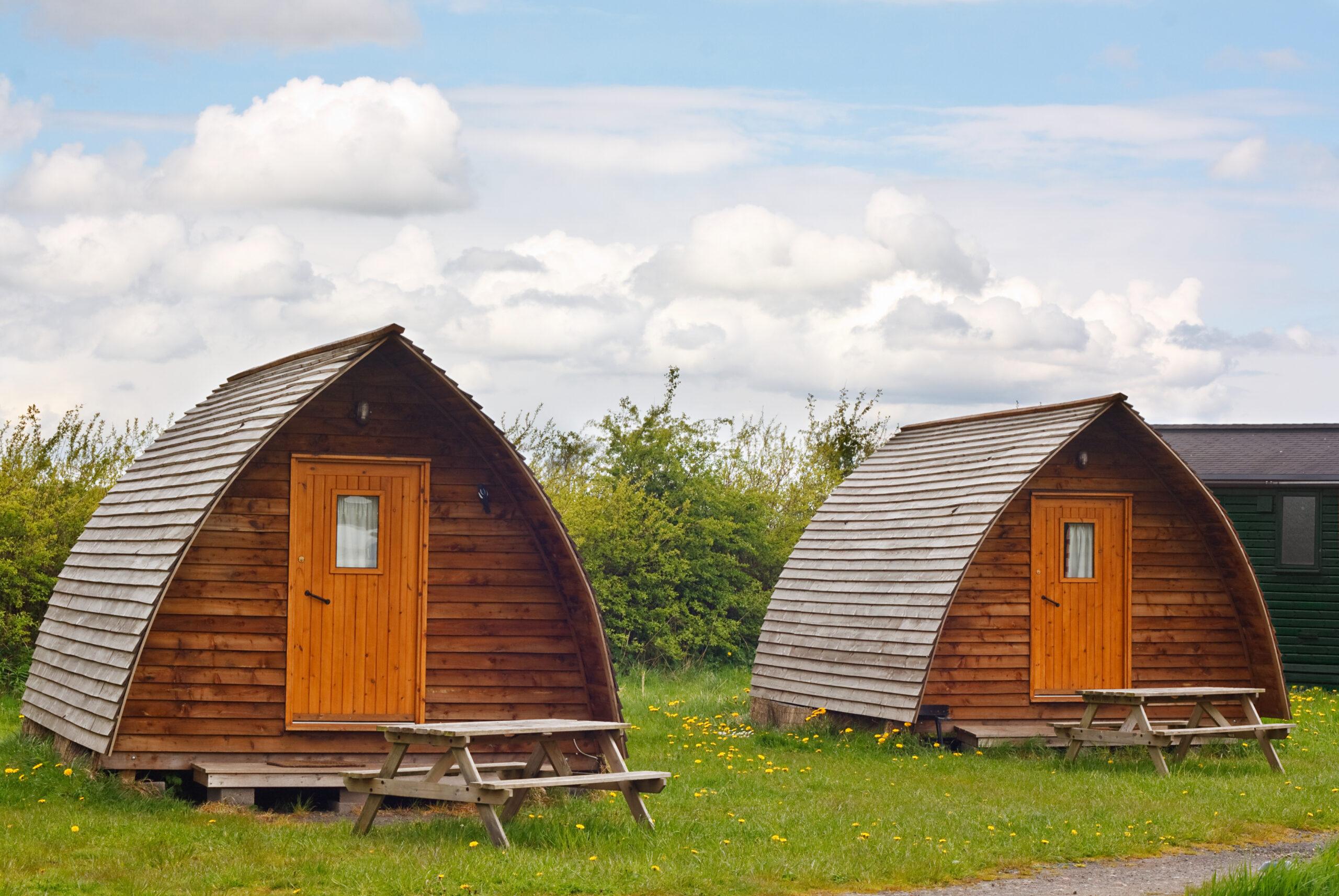 glamping pods on farmland