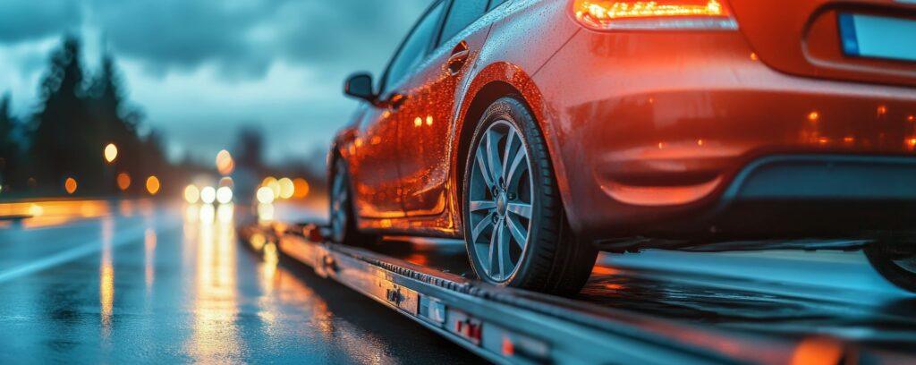 car on a recovery truck