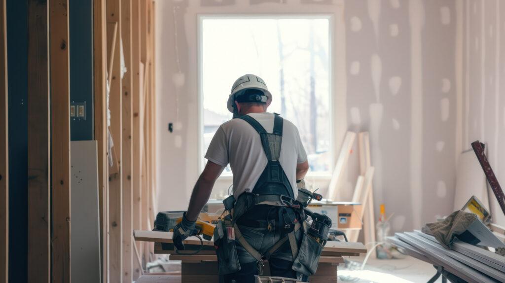 man doing a property renovation