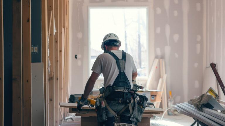 man doing a property renovation