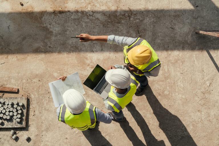 men on a construction site