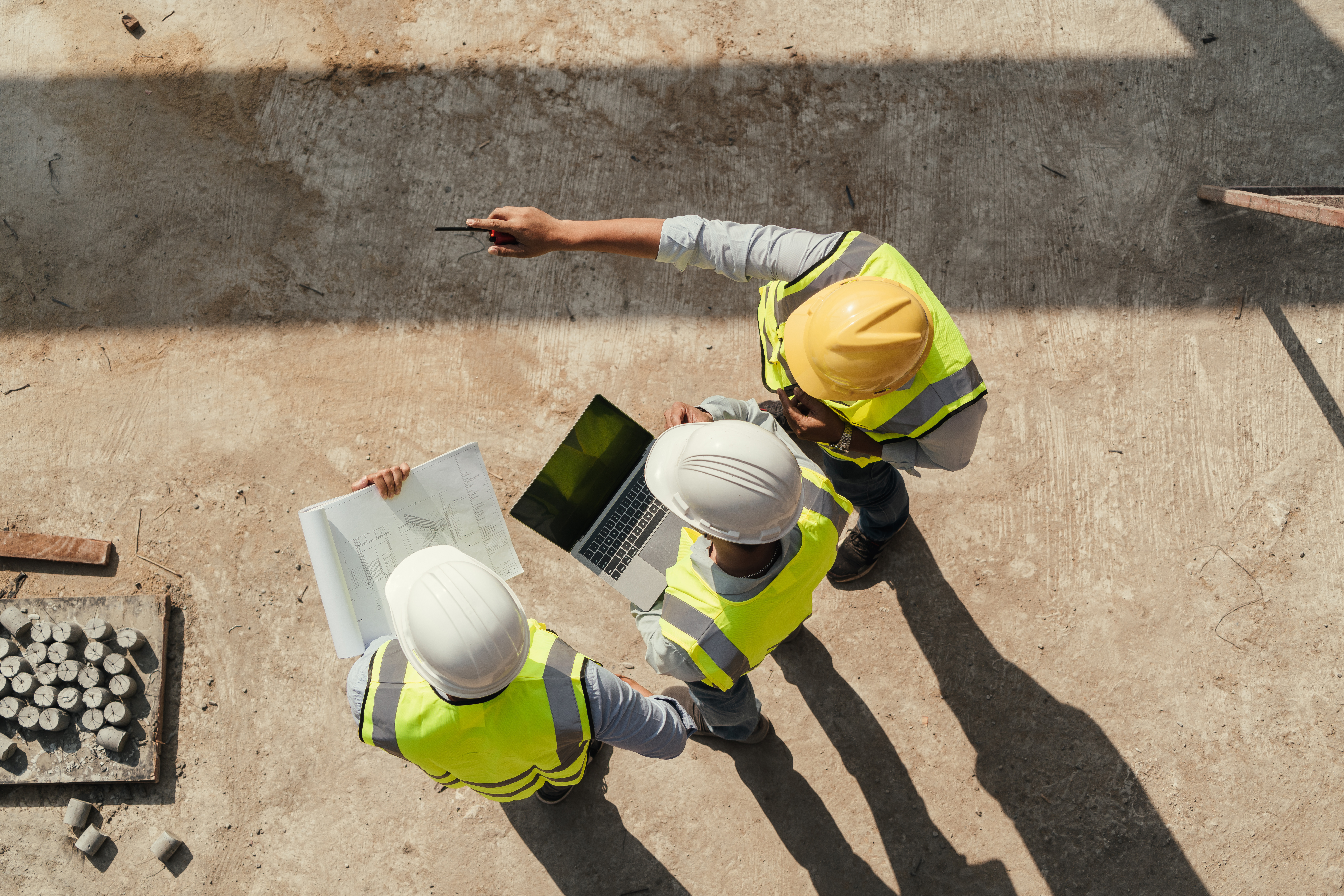men on a construction site