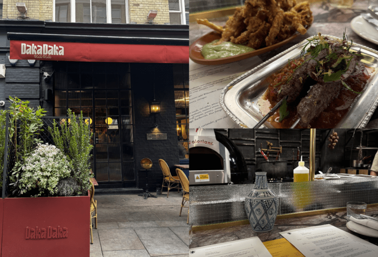 outside restaurant with food and kitchen
