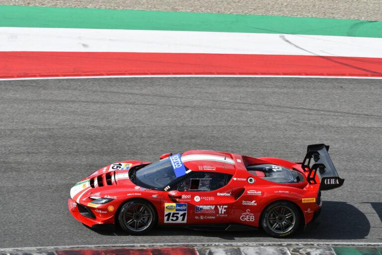 race track with ferrari