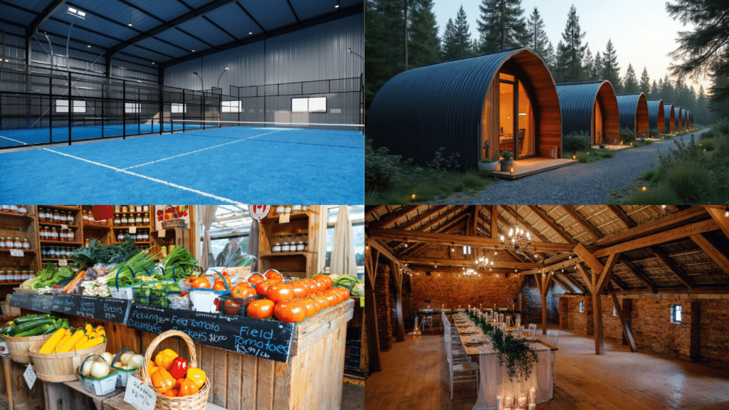 collage showing the farm diversification options